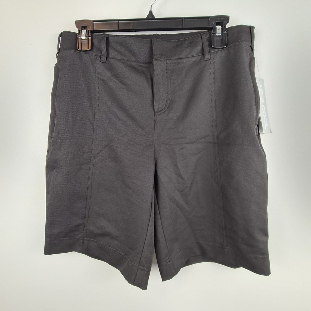 32 Degrees 32 Cool Women Black Stretch Bermuda Shorts Size 8 Hiking Golf Work
